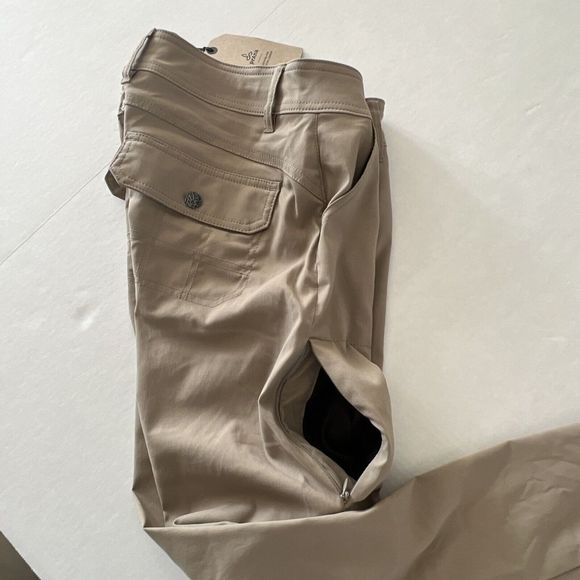 PrAna Women Sz 2 Inseam 30” Halle Pants Khaki Beige Hiking Roll Up Leg $89 - Picture 16 of 16